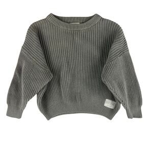 Baby Barn Los Angeles Toddler 3T Gray Chunky Knit Pullover Sweater Cotton